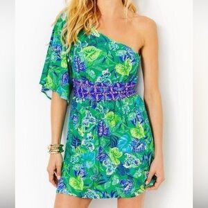 Lilly Pulitzer Niki One-Shoulder Romper